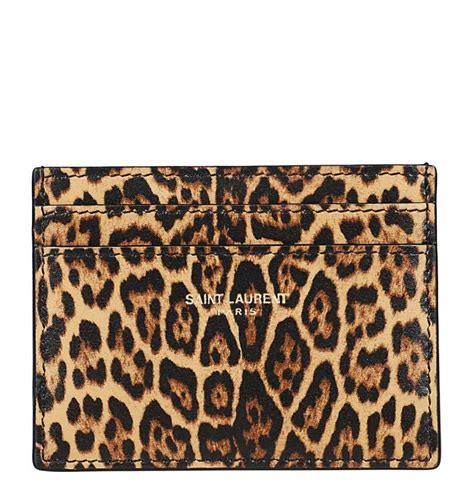 ysl animal print bag|ysl leopard card holder.